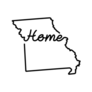 Missouri Us State Outline Map Home Lettering Sticker