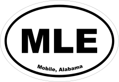 Mobile, Alabama Oval Stickers