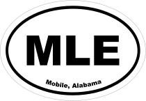 Mobile, Alabama Oval Stickers