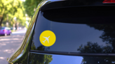 Model Plane, Airplane On Pastel Color Sticker on a Rear Car Window (New) example
