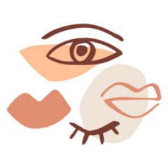 Modern Abstract Composition Eyes Sticker