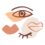 Modern Abstract Composition Eyes Sticker