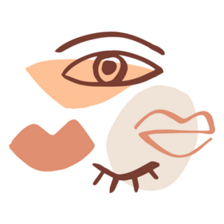 Modern Abstract Composition Eyes Sticker