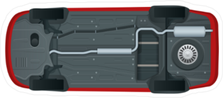 Modern Car Bottom View Sticker