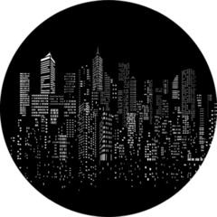 Modern City Skyline, City Silhouette Sticker