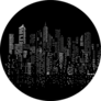 Modern City Skyline, City Silhouette Sticker