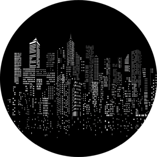 Modern City Skyline, City Silhouette Sticker