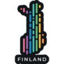 Modern Colorful Finland Map Sticker