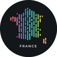Modern Colorful France Map Illustration Sticker