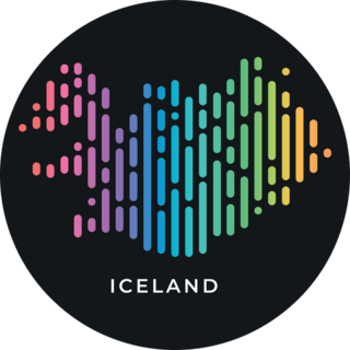 Modern Colorful Iceland Sticker