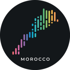 Modern Colorful Rounded Lines Morocco Map Sticker