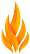 Modern Fire Logo Sticker