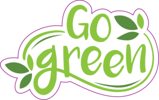 Modern Go Green Environmental Sticker