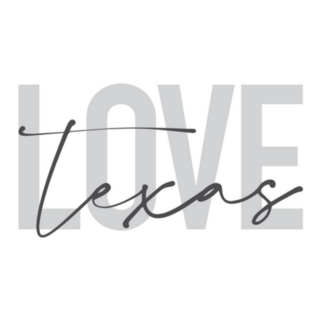 Modern Handwritten Typography Love Texas Sticker