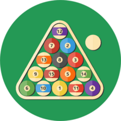 Modern Illustration Billiards Ball Sticker