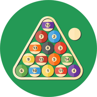 Modern Illustration Billiards Ball Sticker