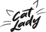 Modern Lettering Cat Lady Sticker
