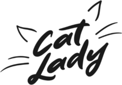 Modern Lettering Cat Lady Sticker