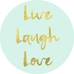 Modern Live Laugh Love Wall Art Sticker