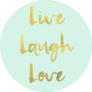 Modern Live Laugh Love Wall Art Sticker