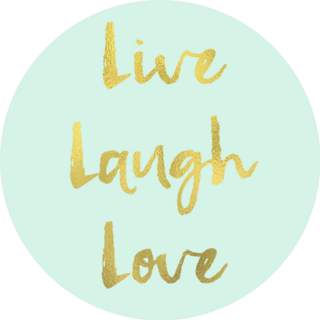 Modern Live Laugh Love Wall Art Sticker