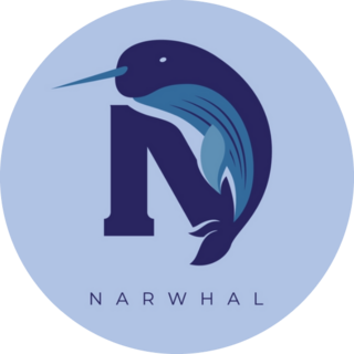 Modern Logo Of Narwhal Sticker