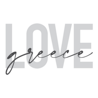 Modern love Greece Typography Sticker