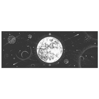 Modern Magic Moon On Outer Space Sticker