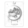 Modern Magic Witchcraft Card Cancer Zodiac Sticker