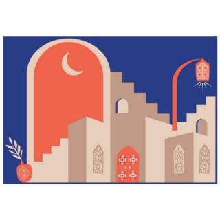Modern Moroccan Scene Sticker