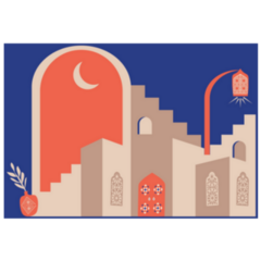 Modern Moroccan Scene Sticker