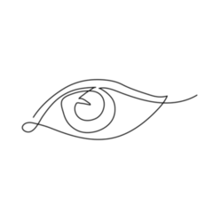 Modern One Line Art Of Eye Sticker