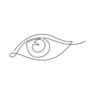 Modern One Line Art Of Eye Sticker