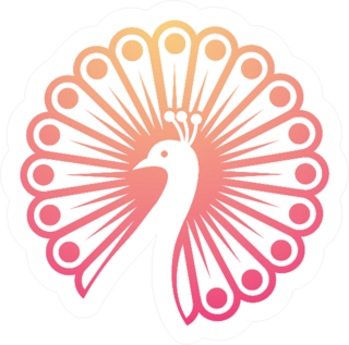Modern Peacock Logo Gradient Sticker