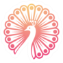Modern Peacock Logo Gradient Sticker