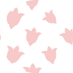 Modern Pink Pattern With Tulips Sticker