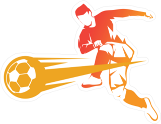 Modern Soccer Player Sticker