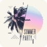 Modern Summer Party Geometric Sticker