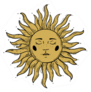 Modern Sun Sketch Sticker
