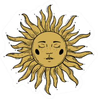 Modern Sun Sketch Sticker