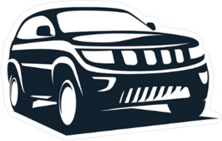 Modern SUV Icon Sticker