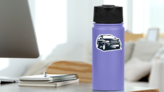 Modern SUV Sticker on a Water Bottle (New) example