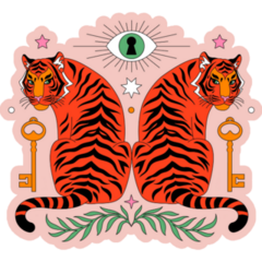 Modern Tiger Art Sticker