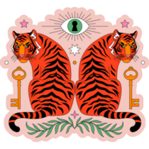 Modern Tiger Art Sticker
