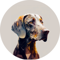 Modern Weimaraner Sticker