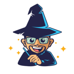 Modern Wizard Logo Sticker