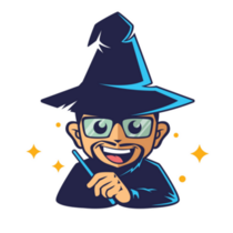 Modern Wizard Logo Sticker