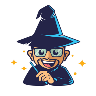 Modern Wizard Logo Sticker