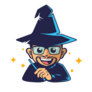 Modern Wizard Logo Sticker