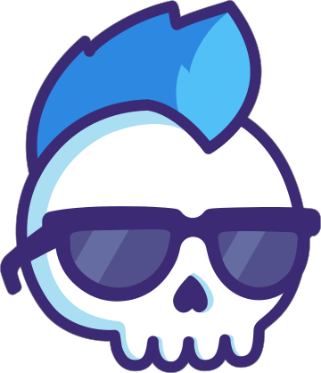 Mohawk Skull In Sunglasses Sticker